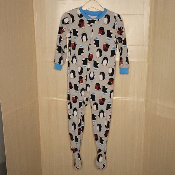 Carter's Toddler Boys Penguin Fleece Footie Pajamas 3T - Picture 1 of 5